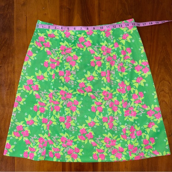 Vintage 70s 80s "The Lilly" Lilly Pulitzer Vibrant Polyester Skirt - Picture 11 of 12